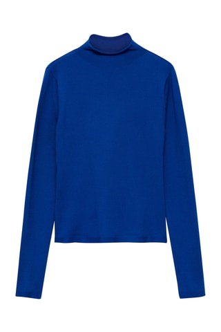Pull-over col montant - Bleu électrique
