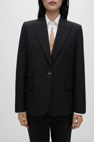 Veste de costume en laine - Noir