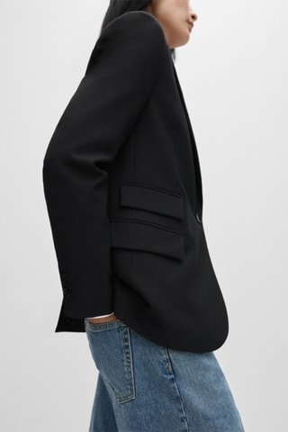 Veste de costume en laine - Noir