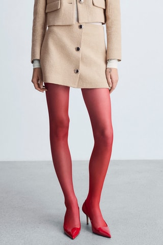 Minijupe détail boutons - Marron