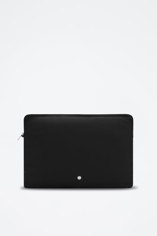 Housse ordinateur portable nylon logo - Noir