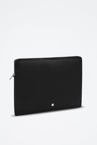 Housse ordinateur portable nylon logo - Noir