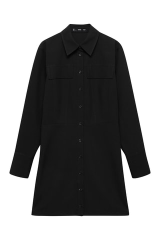 Robe chemisier courte - Noir