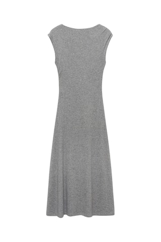 Robe midi épaules structurées - Gris