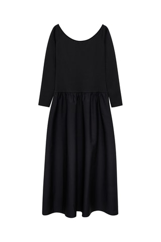 Robe évasée combinée - Noir