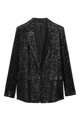 Blazer costume paillettes - Noir