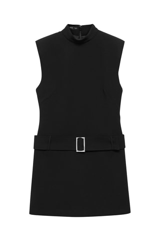 Robe courte ceinture - Noir