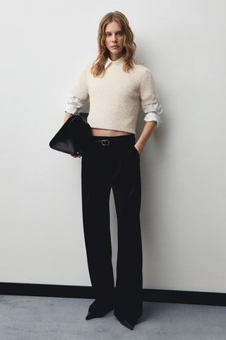 Pantalon droit pinces - Noir