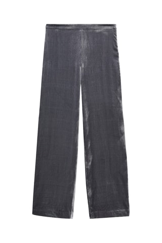 Pantalon costume velours - Argenté