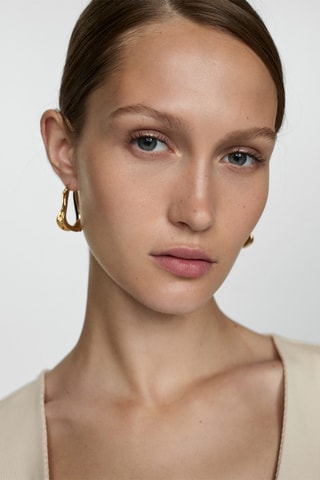 T-shirt Lyocell boutons - Beige