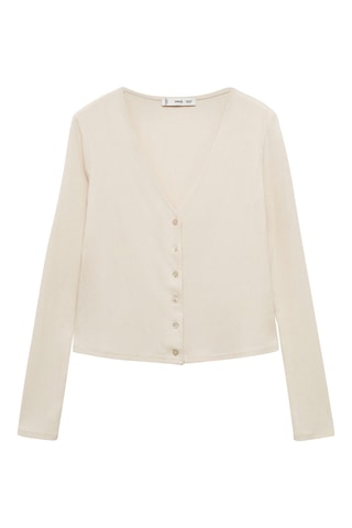 T-shirt Lyocell boutons - Beige