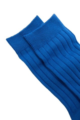 Chaussettes côtelées - Bleu