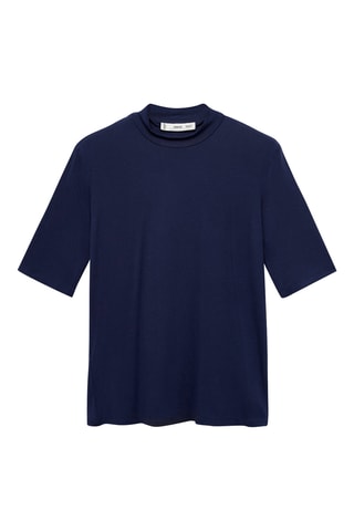 T-shirt manches courtes maille - Bleu