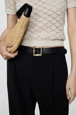 Pantalon droit pinces - Noir