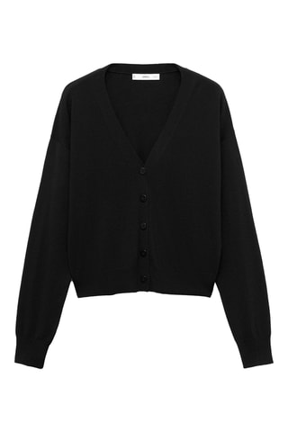 Cardigan maille boutons - Noir
