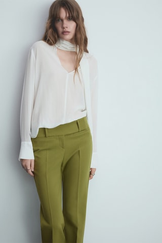 Pantalon évasé taille base - Vert