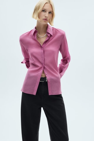 Chemise Lyocell satinée - Rose