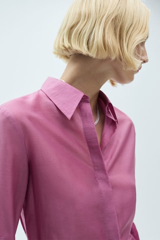 Chemise Lyocell satinée - Rose