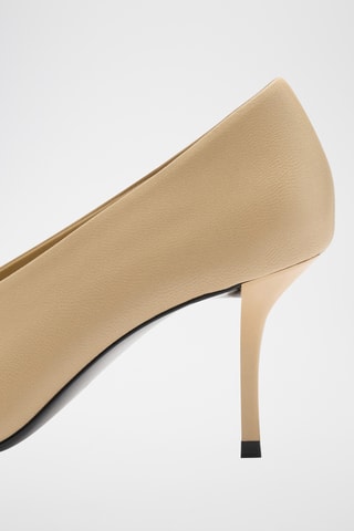 Chaussures 100 % cuir bout carré - Marron