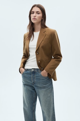 Blazer Lyocell poches - Marron