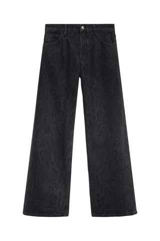 Jean imitation serpent - Noir