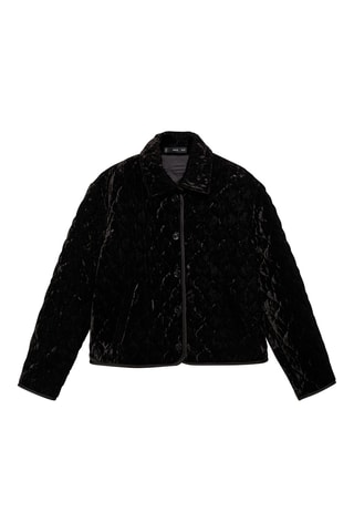 Veste matelassée réversible velours - Noir