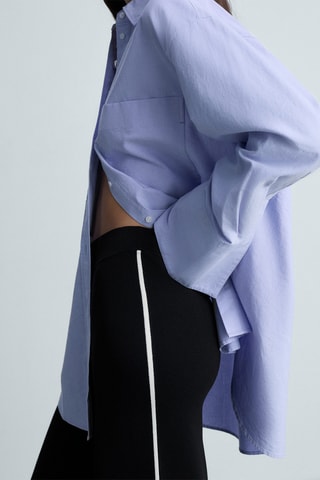Pantalon droit rayure contrastée - Noir