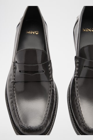 Mocassins cuir - Gris