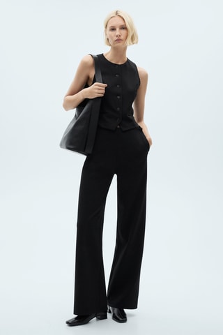 Gilet maille point de Rome - Noir