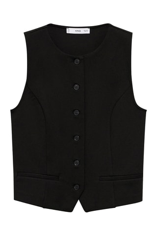 Gilet maille point de Rome - Noir
