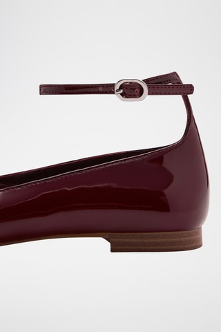 Ballerines vernies lanière - Bordeaux