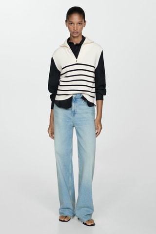 Gilet maille fermeture Éclair - Bleu marine