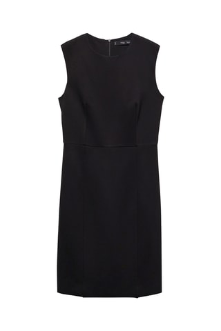 Robe sans manches maille point de Rome - Noir