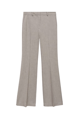 Pantalon évasé taille haute - Gris clair chiné