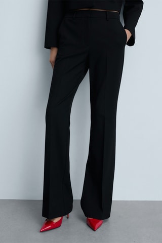 Pantalon évasé taille haute - Noir