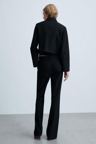 Pantalon évasé taille haute - Noir