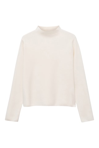 Pull-over col montant - Écru