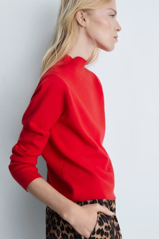Pull-over col montant - Rouge
