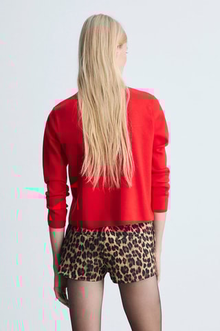 Pull-over col montant - Rouge
