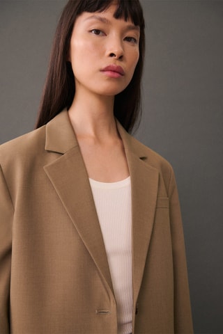 Blazer droit double boutonnage - Marron