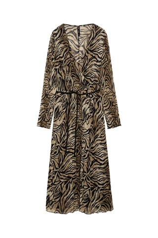 Robe léopard noeud - Marron