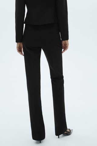 Pantalon flare fermeture Éclair - Noir