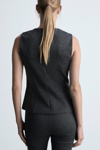 Gilet ajusté boutons - Gris