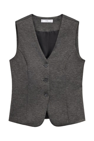 Gilet ajusté boutons - Gris