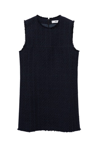 Robe courte tweed - Bleu marine foncé