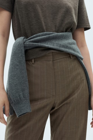 Pantalon flare rayures tennis - Beige