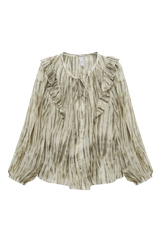 Blouse imprimée semi-transparente - Vert