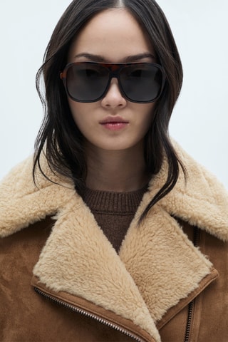 Veste double face similicuir - Marron
