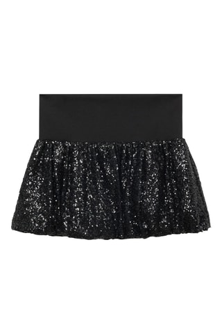 Minijupe boule paillettes - Noir