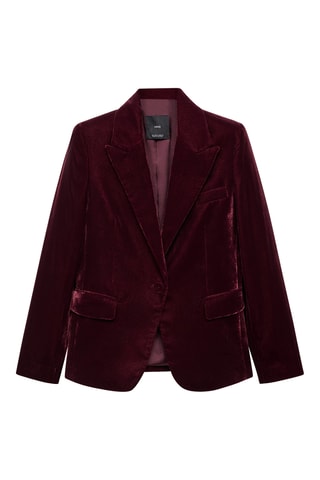 Blazer velours structuré - Bordeaux